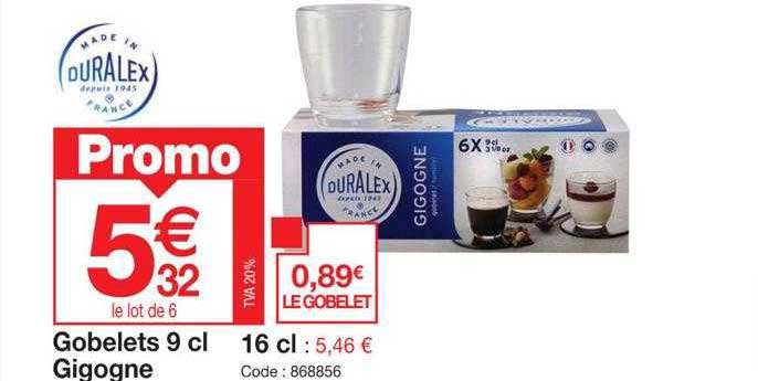 gobelets 9 cl gigogne