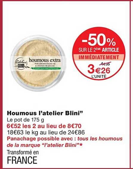 Houmous L'atelier Blini