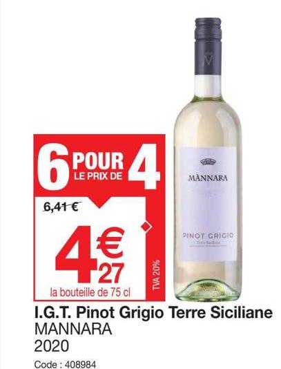 i.g.t. pinot grigio terre siciliane mannara 2020