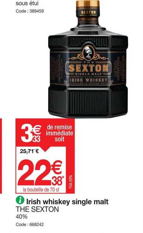 irish whiskey single malt the sexton