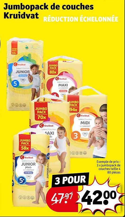 Jumbopack De Couches Kruidvat