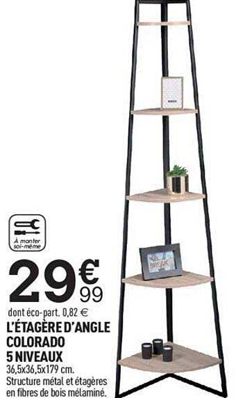 l'étagère d'angle colorado 5 niveaux