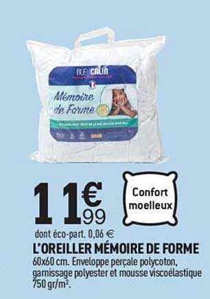 l'oreiller mémoire de forme