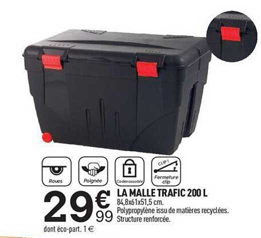 la malle trafic 200l