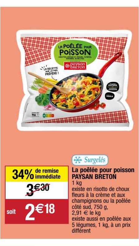 la poêlée pour poisson paysan breton