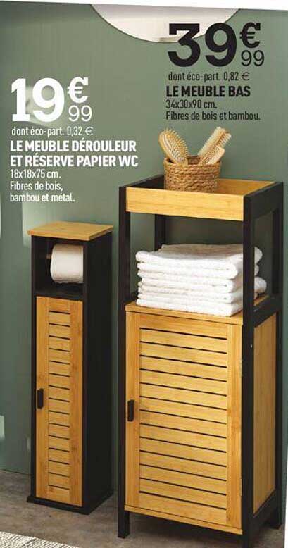 Le Meuble Dérouleur Et Réserve Papier Wc, Le Meuble Bas