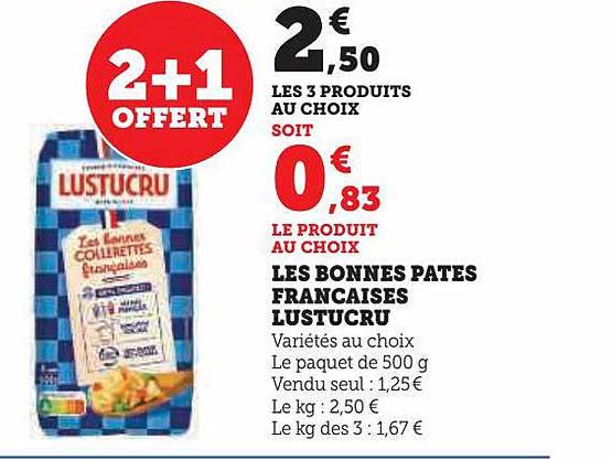 les bonnes pâtes françaises lustucru