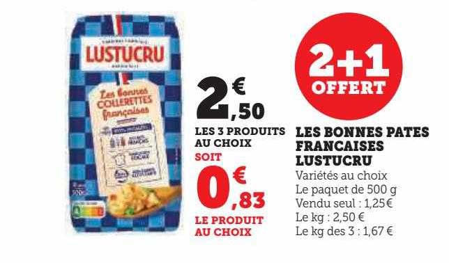 les bonnes pâtes françaises lustucru