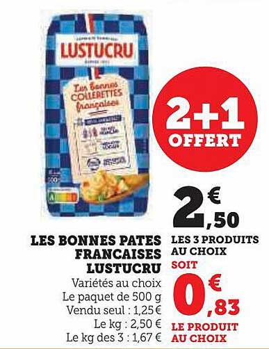 les bonnes pâtes françaises lustucru