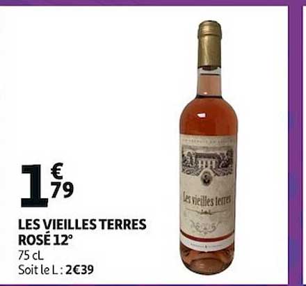 les vieilles terres rosé 12°