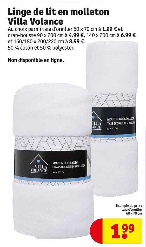 linge de lit en molleton villa volance