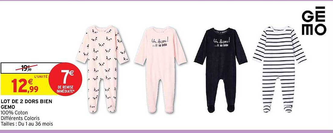 lot de 2 dors bien gemo