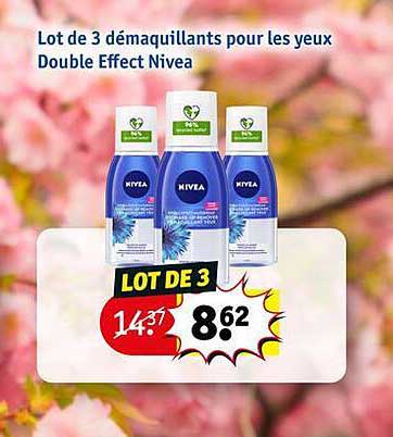 lot de 3 démaquillants pour les yeux double effect nivea