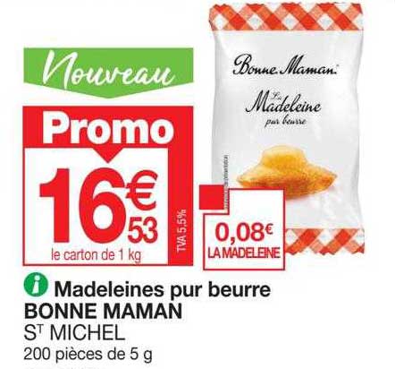 madeleines pur beurre bonne maman st michel