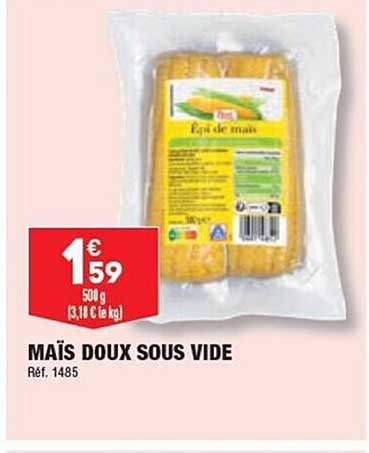 maïs doux sous vide