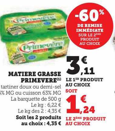 matière grasse primevère