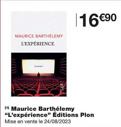 maurice barthélemy "l'expérience" éditions plon