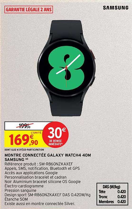 montre connectée galaxy watch4 40m samsung