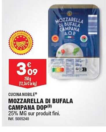 mozzarella di bufala campana dop cucina nobile