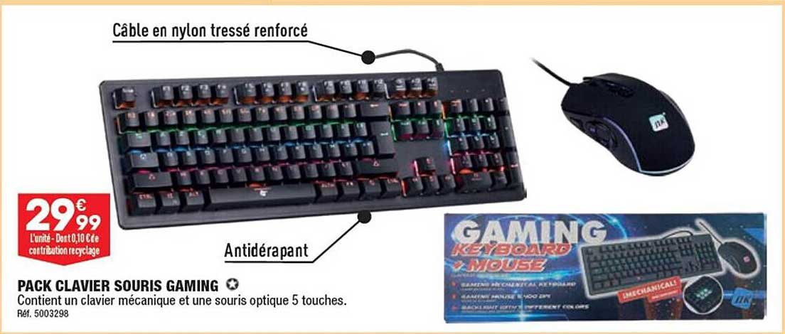 Pack Clavier Souris Gaming