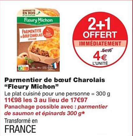 parmentier de bœuf charolais "fleury michon"