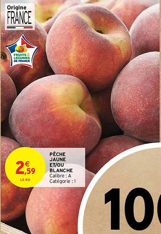 pêche jaune et/ou blanche