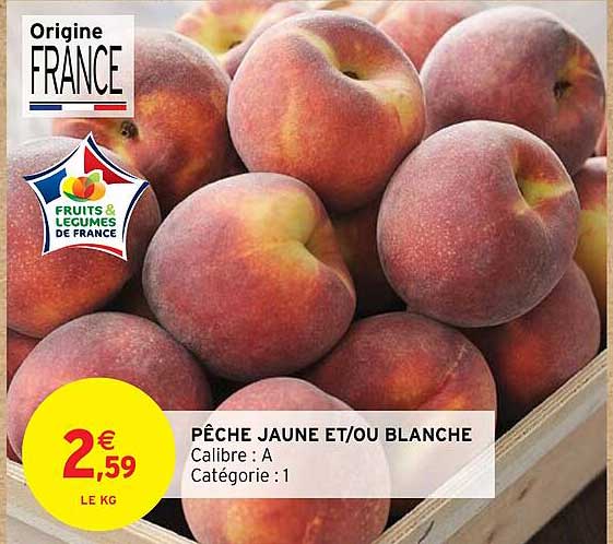 pêche jaune et/ou blanche