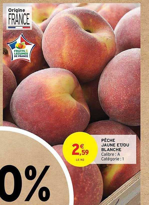 pêche jaune et/ou blanche