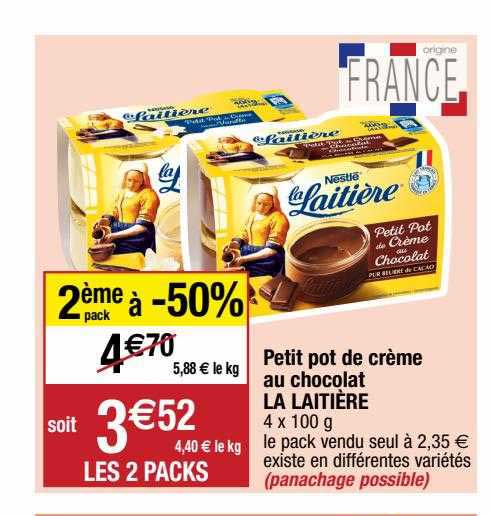 Petit Pot De Crème Au Chocolat La Laitière