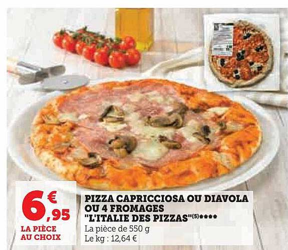 Pizza Capricciosa Ou Diavola Ou 4 Fromages "l'italie Des Pizzas"