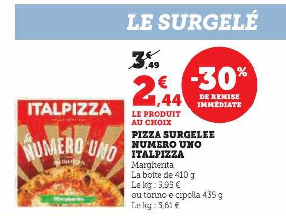 pizza surgelée numéro uno italpizza
