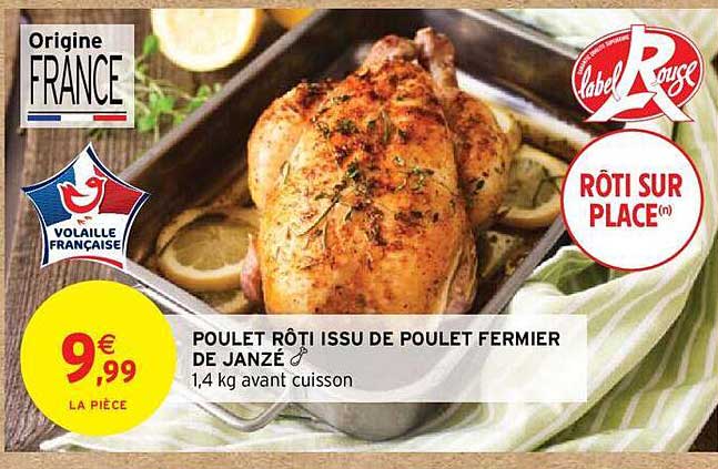 poulet rôti issu de poulet fermier de janzé