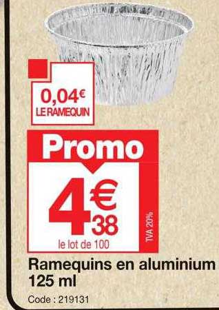 ramequins en aluminium 125ml