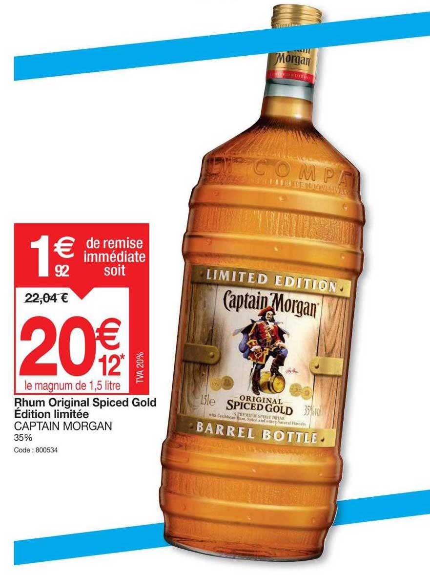 Rhum Original Spiced Gold édition Limitée Captain Morgan