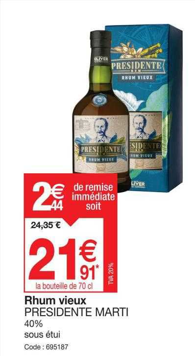 rhum vieux présidente marti