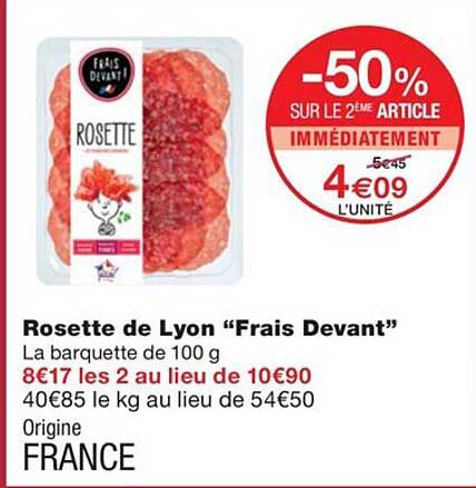 rosette de lyon "frais devant"