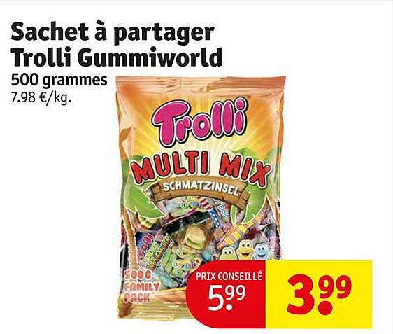 sachet à partager trolli gummiworld