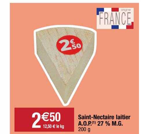 saint-nectaire laitier a.o.p. 27% m.g.