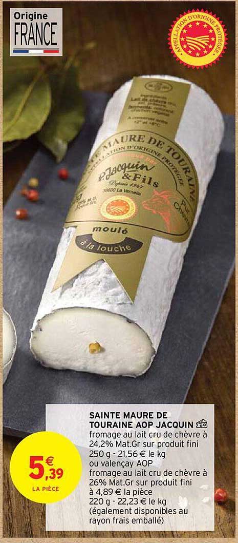 sainte maure de touraine aop jacquin