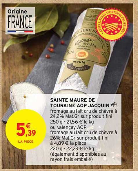 sainte maure de touraine aop jacquin