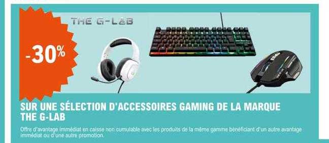 sélection d'accessoires gaming de la marque the g-lab