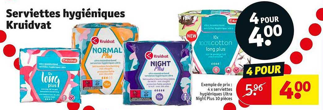 serviettes hygiéniques kruidvat