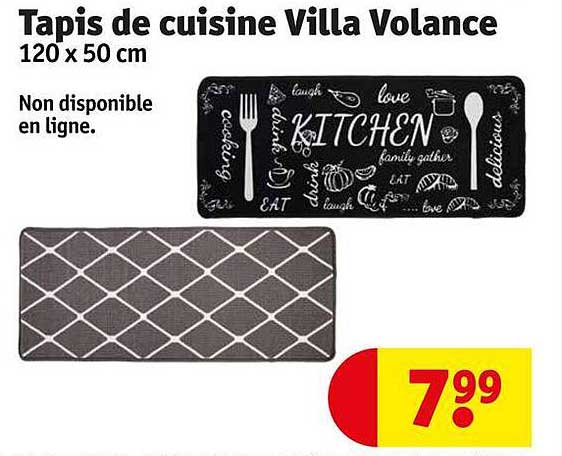tapis de cuisine villa volance