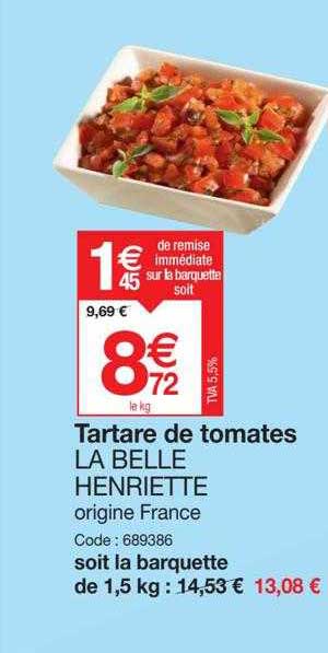 tartare de tomates la belle henriette