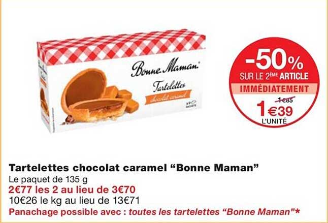 tartelettes chocolat caramel "bonne maman"