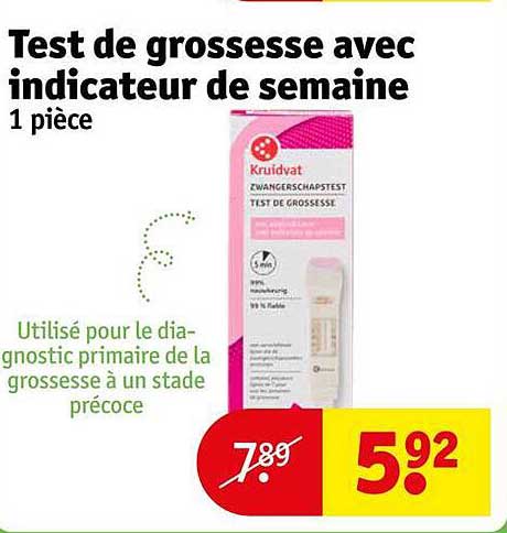 test de grossesse avec indicateur de semaine