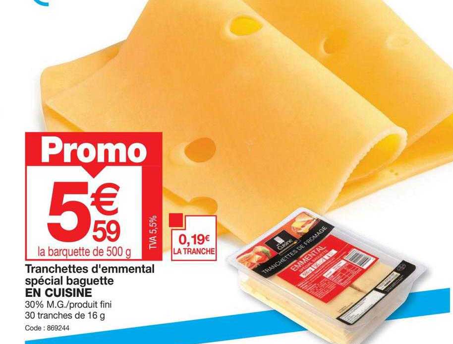 Tranchettes D'emmental Spécial Baguette En Cuisine