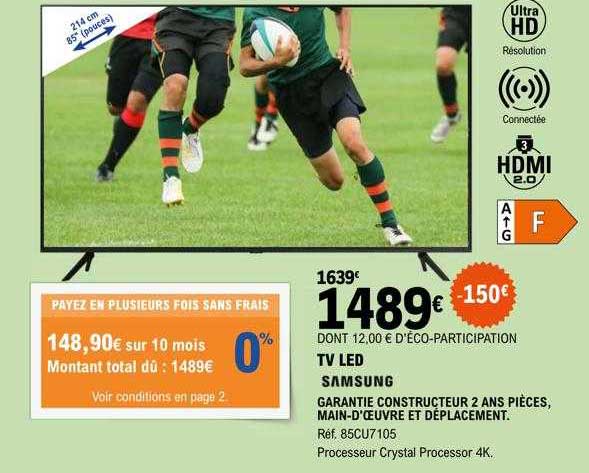 Tv Led 214 Cm 85" Samsung