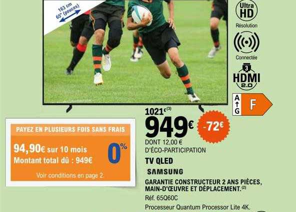 Tv Qled 163 Cm 65" Samsung