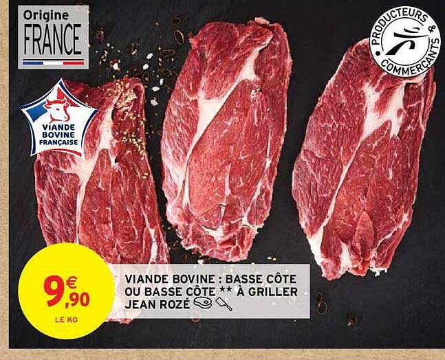 viande bovine : basse côte ou basse côte**à griller jean rozé